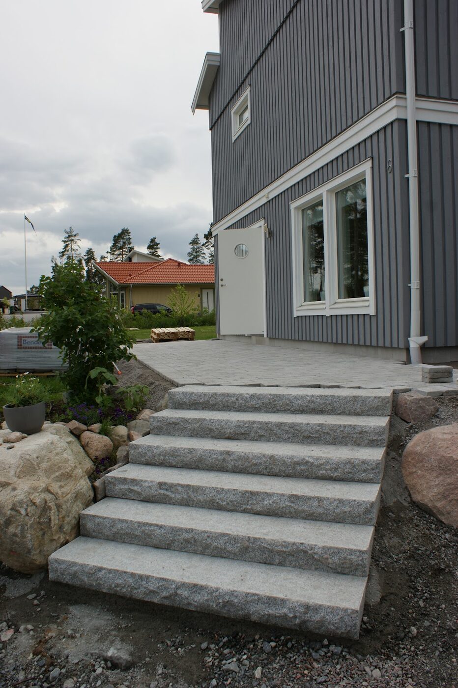 Utomhustrappa i natursten